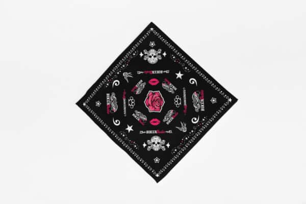 Biker Chick Bandana in Black